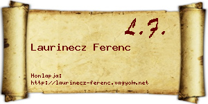 Laurinecz Ferenc névjegykártya